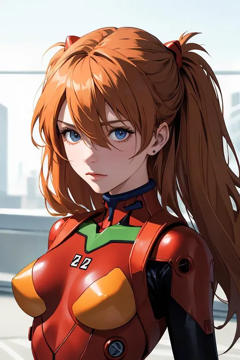 (masterpiece, best quality), 1girl, beautiful face, beautiful body, <lora:souryuu_asuka_langley:1> souryuu_asuka_langley, plugsuit, bodysuit, interface headset, red bodysuit, hair between eyes, pilot suit