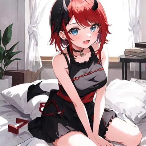 ryugasaki rene,solo,1girl,<lora:ryugasaki rene:0.7>,fang