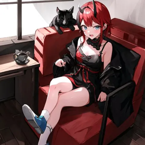 ryugasaki rene,solo,1girl,<lora:ryugasaki rene:0.7>,fang
