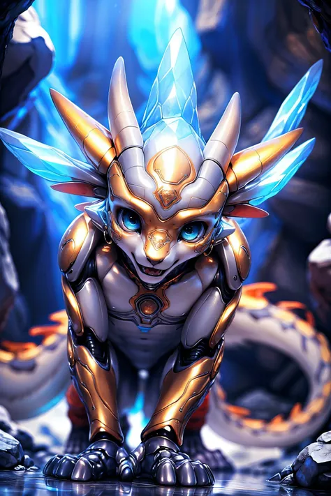 <lora:add_detail:1>,
ultra realistic, masterpiece, (wildlife|fashion) photography, (Aqua ambient light),
front view, above shot,
solo,
cute female anthro squirrel, beautiful, beautiful body, young, small breasts, flat chest, Coral body,
detailed mouth, (thick thighs:0.3), ((cute)), rendered eyes, ambient light reflected on body, intricate gold,
cute chinese dragon, horns, <lora:cuedrangon1-000016:0.3>, golden earring, intricate jewelry,
all fours, ass up, raised tail, walking, crossed ankles,
looking at viewer,
uploaded on e621, (by Manmosu Marimo:0.5), by Barbara Takenaga, (by darkgem_0.5), by Affandi, by Youjomodoki,
<lora:Animal_mecha:0.8>, animal mecha, realistic, (engraved metal surface), cyborg,
<lora:add_detail:0.5>,
Angry,
Transparent Aluminum Flooring, Flooring made from transparent aluminum, providing a futuristic and sturdy surface that allows glimpses into the lower levels of the structure,
Vibrant Crystal Caves, Intricate underground caves adorned with vibrant, phosphorescent crystals, creating an ethereal and mysterious subterranean environment,
detailed, realistic, 8k uhd, high quality, high quality photography, 3 point lighting, flash with softbox, 4k, Canon EOS R3, hdr, smooth, sharp focus, high resolution, 80mm, f2.8,
cinematic composition, highly detailed, masterpiece, best quality, intricate, (high detail:1.4), film photography, sharp focus,