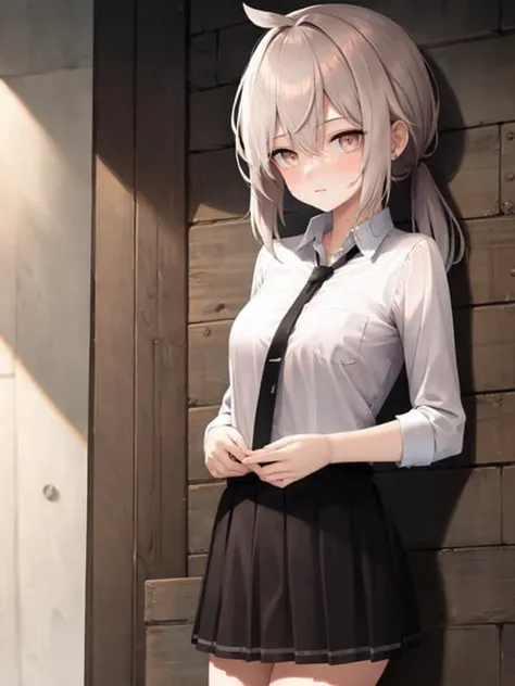 masterpiece, best quality, 1girl, solo, <lora:mtz2-000004:1>, M200,shirt, skirt