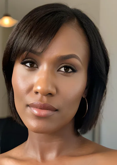 <lora:BrookeT-01:1>,
photo of beautiful ( BrookeT), ((ultra detailed, masterpiece, best quality)), sfw, best quality, ultra high res, ultral detailed face and eyes, (photorealistic:1.4), 1girl, african american woman,glasses, Sharp Focus, wo_bryci01, close-up:1.4, low key lighting, shot on Lumix GH5, cinematic bokeh, short hair with bangs, minimalistic background, sharp cheekbones, teasing, detailed skin, wrinkles, moles