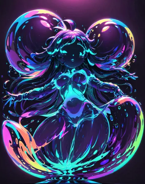 <lora:Glowing_bubble_XL:1> glowing bubble, psychedellic, pastel colors,, chromatic aberration, colorful, bright colors,