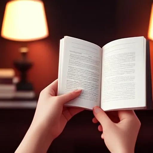 a woman is holding a book in her hands, the background is a blurry cozy room,
intricate details, modelshoot style, dreamlikeart, dramatic lighting. 8k, highly detailed, trending artstation,
FPV