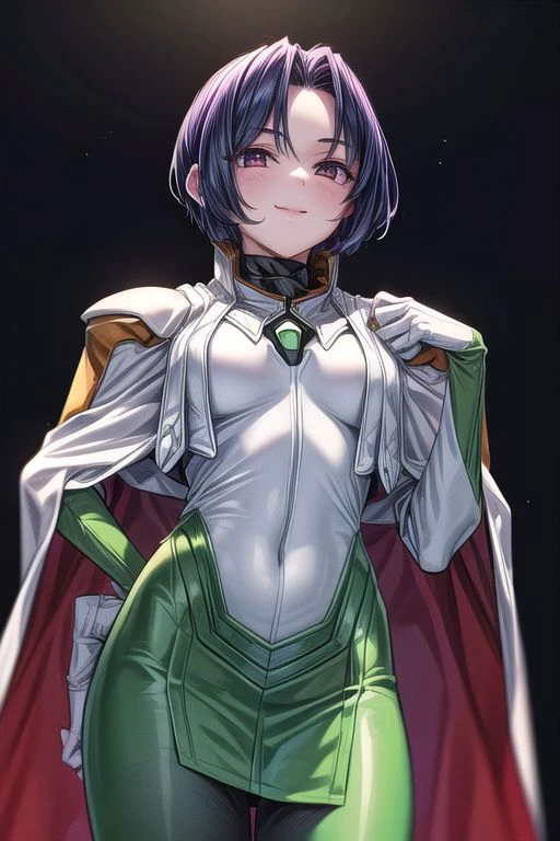 best quality, ultra-detailed, (1girl, solo, <lyco:miang-v1:1>,miang hawwa, gebler-uniform, seductive smile, Narrow eyes, from below, trying to trample), dark background