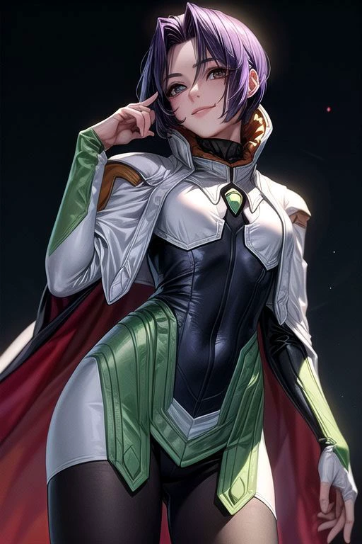 best quality, ultra-detailed, (1girl, solo, <lyco:miang-v1:1>,miang hawwa, gebler-uniform, seductive smile, Narrow eyes, from below, trying to trample), dark background