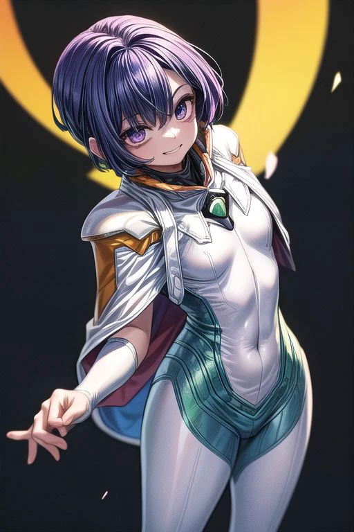 best quality, ultra-detailed, (1girl, solo, <lyco:miang-v1:1>,miang hawwa, gebler-uniform, Brutal smile, Narrow eyes), dark background