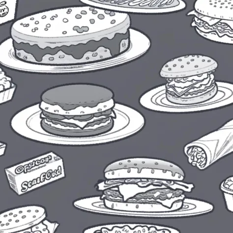 Grayscale,cartoon,food, <lora:pingunuldoll:0.8>