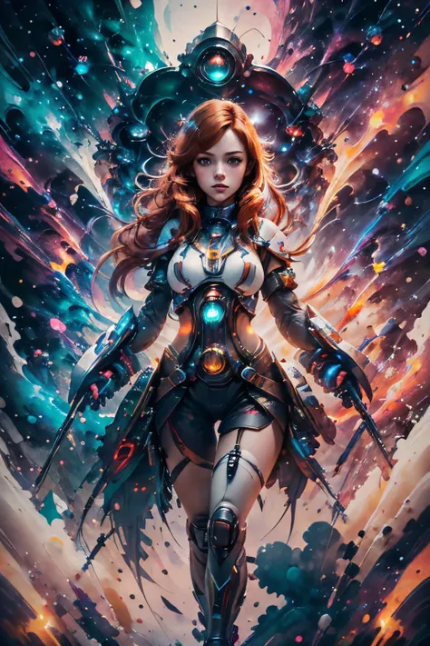 professional painting of cute redhead girl, sci-fi, trending on artstation, digital graphics, animation style, complicated details, cinematic illumination, post production, ray tracing ambient occlusion, shaders, tone mapping, fantasy, (ultra detailed background:1.2) <lora:StarDust:1.0>