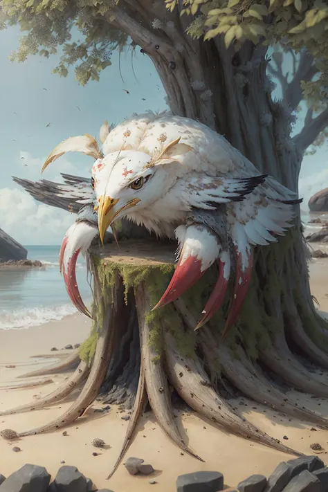 <lora:kHorrorCrab:0.91> h0rrorCrab, 
seagull, sitting_on_tree_stump,, (masterpiece:1.3), (best_quality:1.3), (ultra_detailed:1.3), 8k, extremely_clear, realism, (ultrarealistic:1.3),, insane details, intricate details, hyperdetailed, ultra detailed, extreme detailed, highest detailed, high_detail, colorful, beautiful, hdr, photorealistic, highres, ultra_high_res, photography, aesthetic, extremely_delicate,