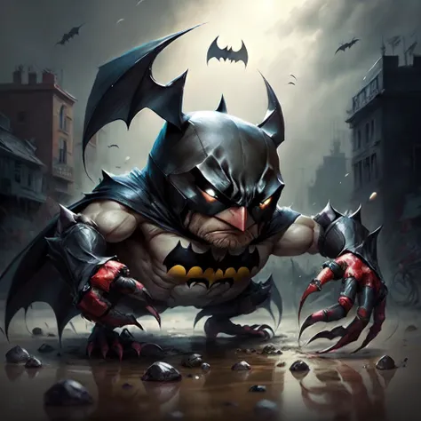 <lora:kHorrorCrab:.9> h0rrorCrab batman