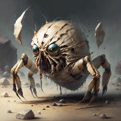<lora:kHorrorCrab:.9> h0rrorCrab mummy