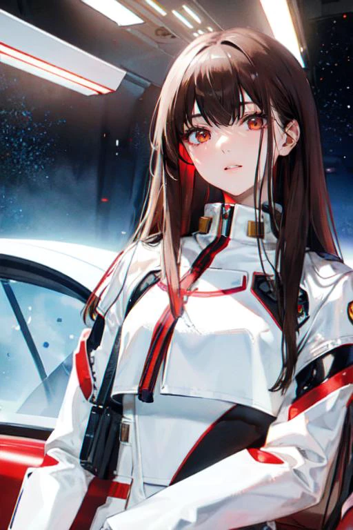 highly insanely detailed, masterpiece, top quality, best quality, highres, 4k, 8k, RAW photo, (very aesthetic, beautiful and aesthetic), 1girl, brown eyes, looking at viewer, parted lips,
upper body,
expressionless,
long_hair, starry_sky, bodysuit, ayanami_rei, solo, night_sky, red_eyes, breasts, white_bodysuit, pilot_suit, bangs, light_particles, interface_headset,
<lora:Hamabe Minami_v10:1>