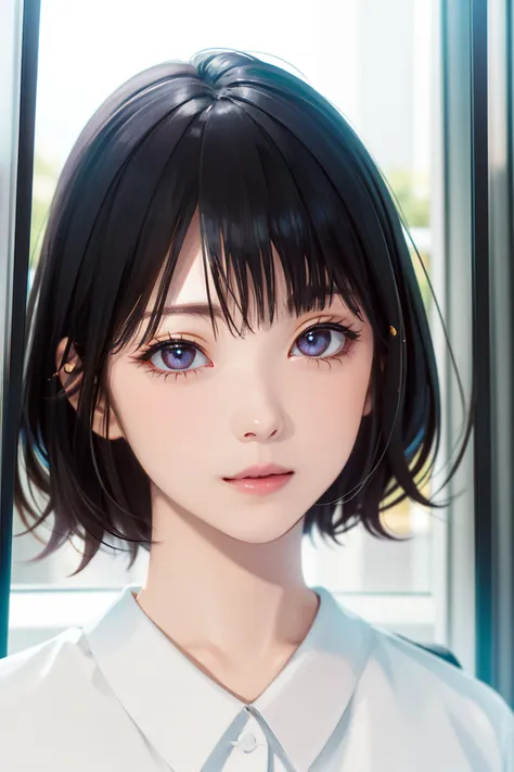 best quality, high quality, highres, looking at viewer, 
1girl, black hair, detailed eyes, parted lips,