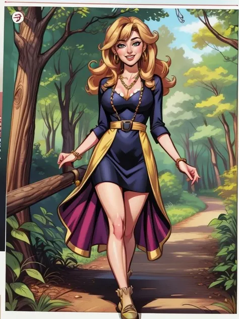 ((SFW)), 4K, UHD, Extremely detailed comic art by Ron Embleton, comic book, multiple panels,
Wicked Wanda , midi dress, gold chain necklace, and espadrilles , nature scene,
<lora:Ron_Embleton_Style:0.7>