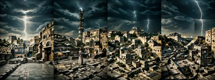 1girl, looking up a high tower,((((((((bab3lt0we)))))))),
Torre di Babele, tower of babele,
Absurdres ,Illustration, Intricate details, building, scenery, outdoors, city, cityscape, ruins, landscape, Apocalypse, lightning, spectacular sky
<lora:BG_Enhance:1>
<lora:LCM_LoRA_Weights_SD15:1>