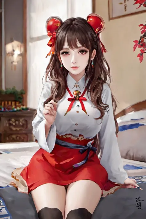Masterpiece, best quality, 1girl, <lora:kwFemale_Beta40-SDXL_v1:1>, chinese, waifu, red