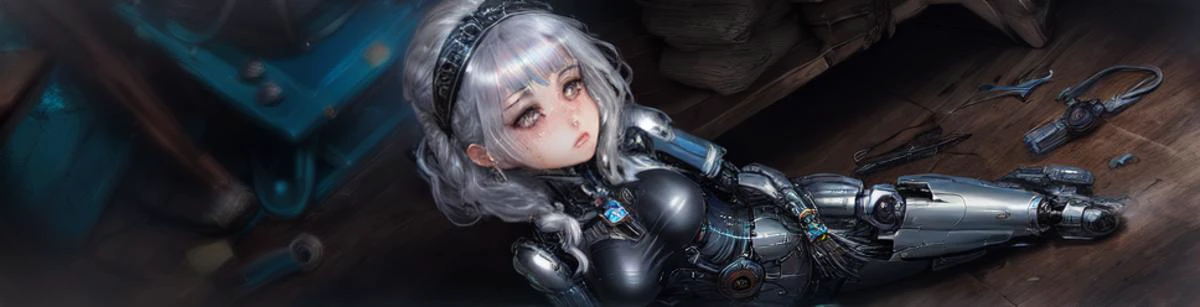 sleeping at bench, (clockwork parts everywhere:1.5), workbench, toolshop, (strawberry:1.25), (1girl:1.5), (dutch angle:1.3), extremely detailed beautiful face, extremely detailed beautiful eyes, <lora:SleePeace3_LECO:4> (sleepeace:1.2), looking at viewer, ((pixar style:0.8) 26 year old sexy(robot girl:1.2),<lora:robot_skin_v1.0:0.4> (robot_skin, android_skin:1.3), (short:1.3), (petite:1.3), (chubby:1.25), (medium breasts:1.4), dimples, freckles, pale silver hair, Box Braids hair style, iridescent silver eyes, (wide hips:0.8), thigh gap), <lora:Add Detail:0:hr=0.5><lora:Add More Details:0:hr=0.5><lora:add-detail-xl:0:hr=0.5>, <lora:perfect hands:1> Perfect Hands,<lora:perfect feet:1> Perfect Feet, <lora:epiNoiseoffset_v2-pynoise:2><lora:LowRA v2:0.65>dark theme, Metallic Headband, Leg Jewelry, Blouse,