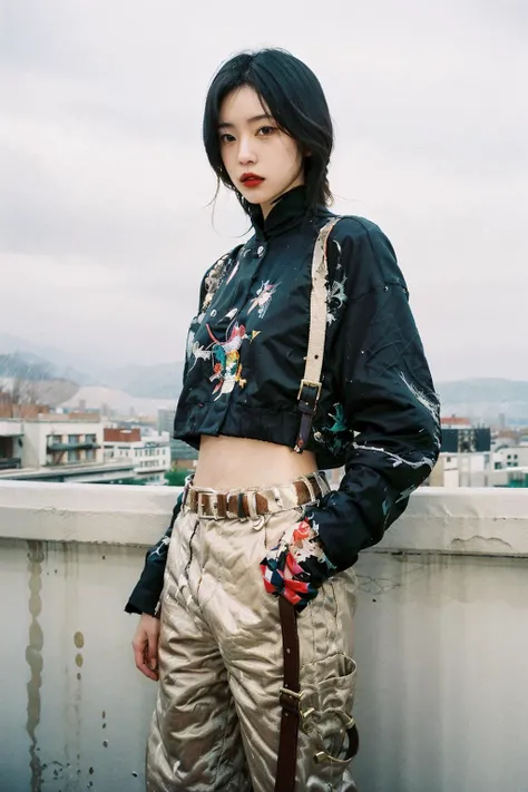 (masterpiece:1.1), (best quality:1.2), photorealism, (illustration), detailed 8k, a blonde girl at a [ruins city:4] on a (heavy rain), [walk:4] at the (post-apocalyptic city ruins), orange trousers with buckle and tape, Streetwear crop top, BREAK spectacularly beautiful girl, looking at the viewer, beautiful green eyes, smokey eyes, short blond hair, <lora:urbansamuraiv3testing:0.8> BREAK candid shot of a famous figure, (NSFW:1.2), (see-through shirt:1.2), 20 years old girl, solo girl, stunning, (small breast), tone body, <lora:add_detail:0.25>, <lora:Renhang_20230622161247:0.85>, <lora:Renhang_1-000014:1>