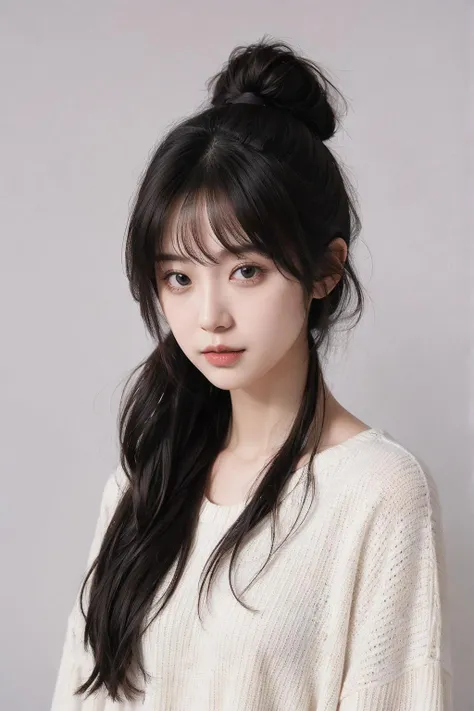 1girl,moyou,solid background,upper body,