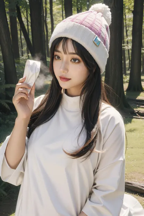1girl, artistic Spray paint style, majestic, Sharp focus of a [Granular:Mecha-:13] Mythical chubby Sci-fi ([Thao:Shila:3]:1.3) , she is holding a Toilet paper, she is feeling very smug as a Elemental mage, the Elemental mage is dressed in her Rave Fashion fashion style Beanie, her hair is wabi-sabi and styled as Pixie, she has a Broken Nepalese Pearlescent Fantasy Makeup, Unappetizing Hat, crowded forest and grass, Hazy conditions, Bokeh, Grim, mosaic, Ethereal Lighting, F/2.8, Fujifilm Superia, glimmering transformation, Magenta mist, freckles, natural skin tones, RTX, trending on CGSociety, (by Prudence Heward:1.2) , (Yeong-Hao Han:0.9) , haute couture, close-up