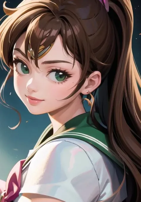 <lora:sailor_jupiter:0.8>, sailor_jupiter, smirk, portrait,, (masterpiece, best quality, detailed:1.3)