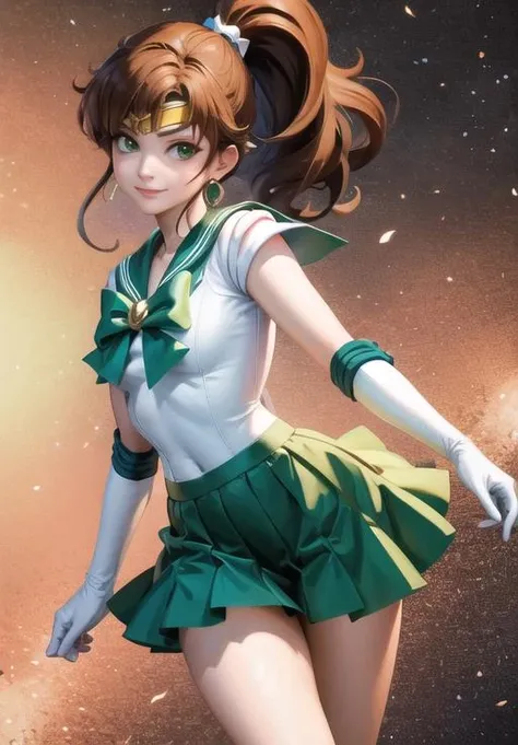 Masterpiece,Highest quality,look up,Upper body,Arms tied, Tortoiseshell binding, Fair skin, (naked:1.5), Anatomically correct, (Sailor Moon, Sailor Jupiter)