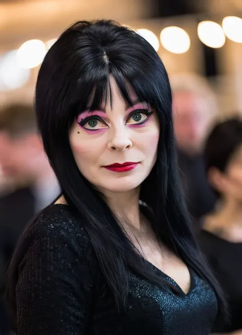 3lv1r4 , vibrant and realistic photo of a young woman in a black dress with black hair, professional face portrait, shallow depth of field, bokeh, ultra-detailed,
<lora:3lv1r4SDXLv2:0.9>