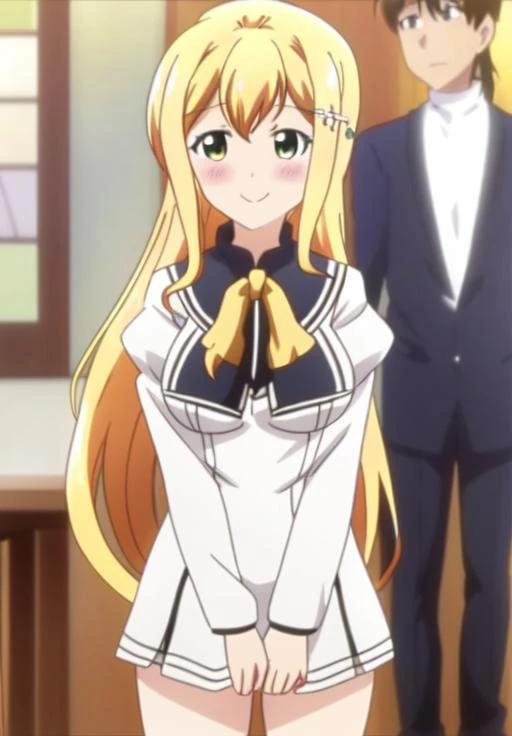 <lora:arisugawa_reiko:0.8>, arisugawa_reiko, 1girl, solo, blush, smile, standing, school uniform,