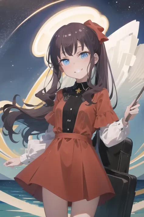 <lora:hifumi-000002:1>,((masterpiece,best quality, detailed)), cowboy shot, (1girl:1.2), solo, (seductive smile:1.3), breasts, standing, looking at viewer, (sea:1.3),(starry sky:1.3) , <lora:pastelMixStylizedAnime_pastelMixLoraVersion:1>