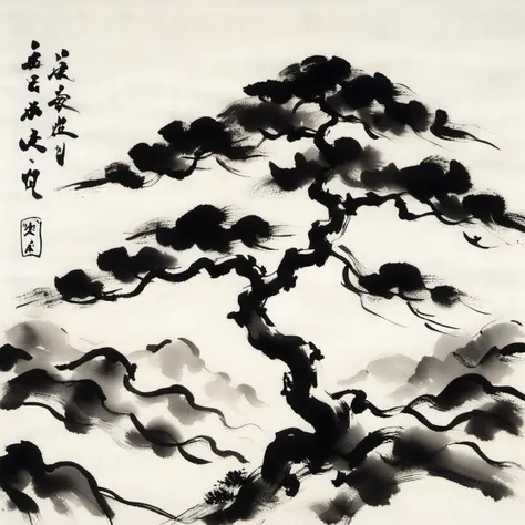 sumi-e tree <lora:[XL]Sumi-e:1>
