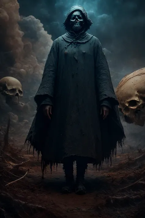 mandatory, A (Extreme Wide Shot of 1woman) (that's wince) , look at the camera and act as ((president)), atmosphere of horror and nightmare