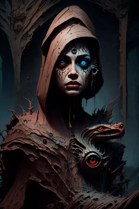 man, old, growing out of body, mass of flesh, disfigured, hood,
abandoned house, ((indoors)), eldritch horror, dark, dark fantasy, fantasy, intricate, artstation, concept art, smooth, dark colors, detailed background, sketch