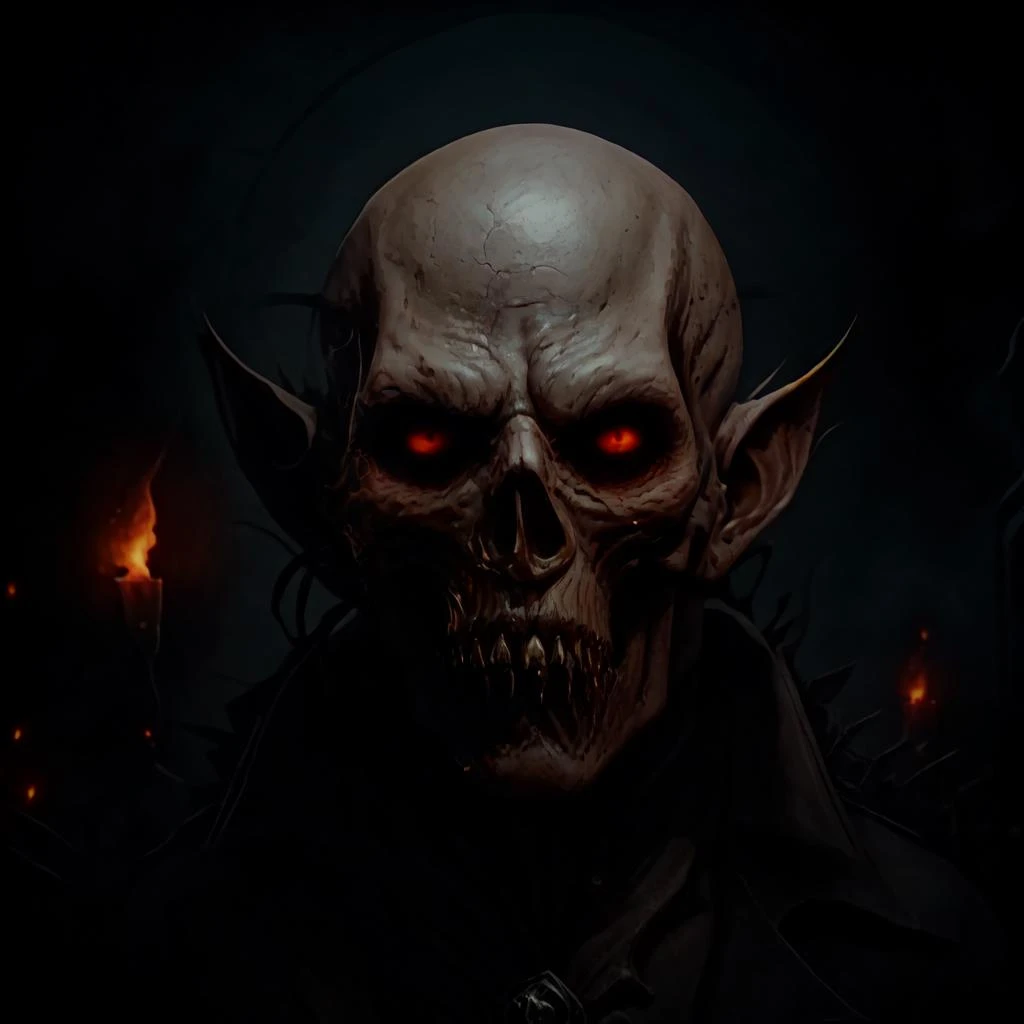 The gothic vampire lord stood in his dark castle, clad in intricately detailed armor that reflected the flickering flames of the torches that lined the walls. His eyes glinted with a fierce hunger as he surveyed his domain, waiting for the perfect moment to strike and claim his next victim, sharp focus, depth of field, masterpiece, highest quality, octane render, 4k, unreal engine 5, <lora:nsfrati:0.6>
