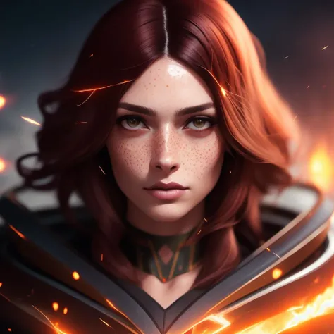 high detail RAW color Photo of pale beautiful 30yo woman with angular face, pointed chin, feminine, large eyes, cape, realistic, symmetrical, highly detailed, harsh lighting, cinematic lighting, art by artgerm and greg rutkowski and alphonse mucha, ((tornado, sparks, embers)) quad tails, serious eyes, contrast, textured skin, cold skin pores, 45 degree, hard light, gigapixel, feet visible, flawless face, freckles, 8k resolution, beautiful, cinematic, elegant, hyperrealistic, octane render, unreal, high definition, 8k resolution, highly detailed, photo taken with Sony a7R camera, DSLR lens
