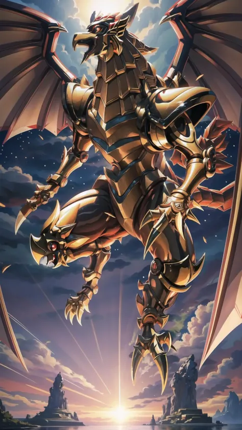 (ra_ygo, The Winged Dragon of Ra, Yu-Gi-Oh!), mega ultra chicken,   <lora:Ra_YGO:0.8> BREAK,
dynamic pose,, masterpiece, best quality, hyperrealistic, extremely detailed, highly quality, 4k, sharp focus, professional photograph, sharp focus, award winning, cinematic lighting, octane render, unreal engine, volumetrics dtx, Wallpaper,