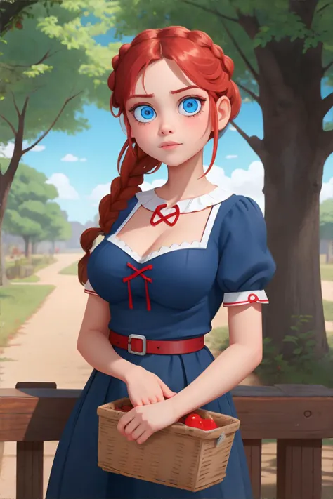 <lora:flatartstyle:1.00>, 1girl, red milkmaid braid, light blue eyes || <lora:flatartstyle:0.2>