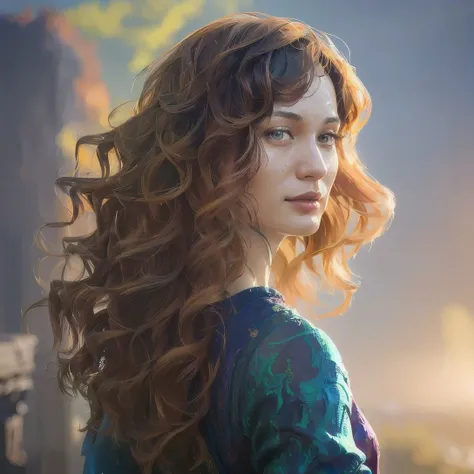 beautiful (zxzxberna), intricate colorful hair with , sunlight, beautiful lighting, vibrant lighting, intricate, highly detailed, elegant, smooth, by Ruan Jia and Artgerm and Anton Fadeev
<lora:berna-000010:0.6>
