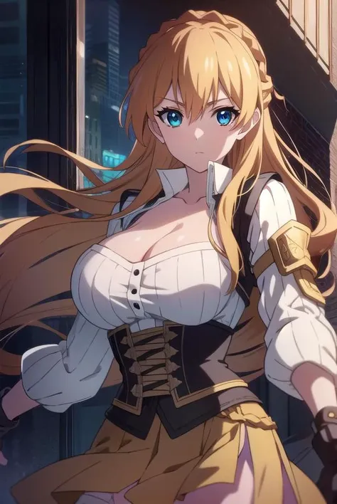 Shirtless，Blonde，anime big breast，huge tit