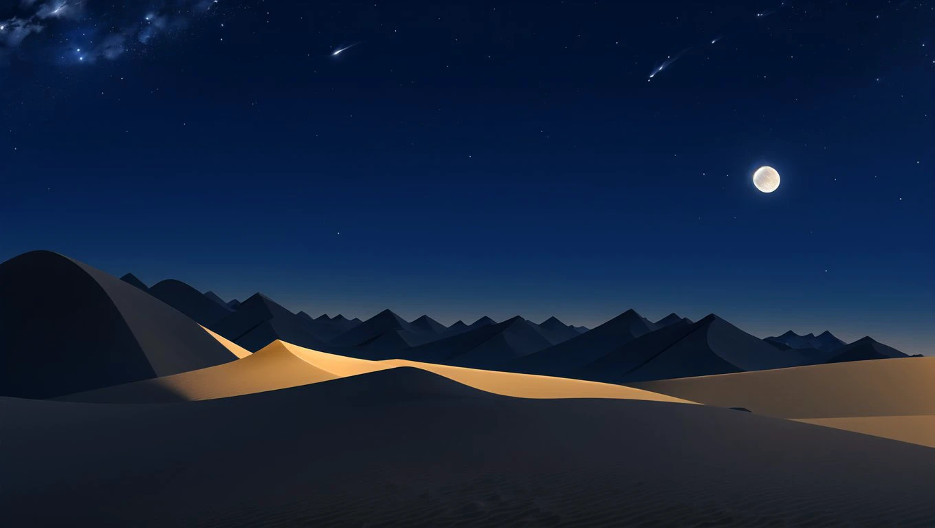 <lora:vn_bg:1> vn_bg,
The surreal landscape of a desert at night, with a sky full of stars, mysterious sand dunes, and a lonely cactus silhouetted against the moon.