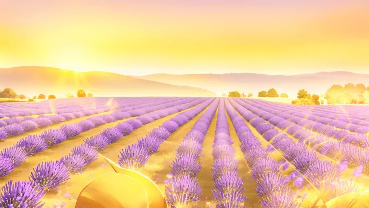 <lora:vn_bg:1> vn_bg, no humans, A serene lavender field bathed in the golden light of sunset, where the scent of lavender fills the air and bees buzz happily.