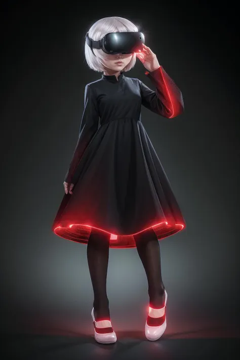 (foot focus:1.3),<lora:foot focus 92:0.5>, sthsage, short hair, white hair, multicolored hair, hair over one eye, red eyes, black dress, black pantyhose,<lora:sage-v6:0.8>, in (Virtual Reality Art style:1.3), Volumetric Lighting, Clear Visuals