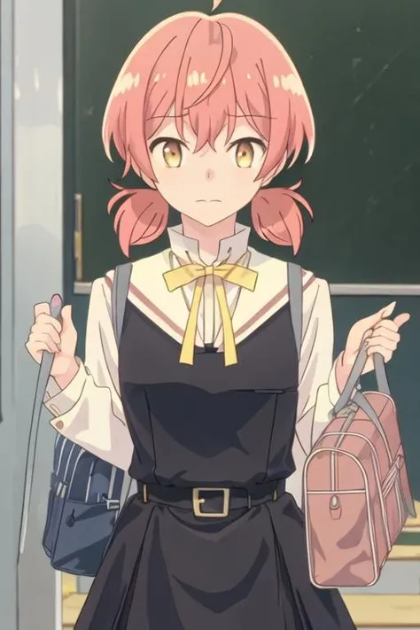 Best Quality, masutepiece, hight resolution, Solo, {Koito_excellent_Ekimininaru in yag:1.15 },、Twin-tailed, Short_Twin-tailed, Low_Twin-tailed, brown_Eyes, Ahoge, bedroom、red blush、embarrassed from、a smile、the viewer、, {White bra},{white panty},Underwear