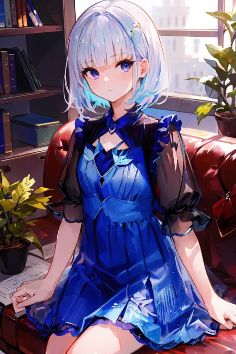 masterpiece, best quality, highres, lize helesta, <lora:2434_LizeHelesta_v10:0.6>, short hair, sitting, indoor, teenage, hair accessories <lora:fuzichoco:0.5> <lora:EyesGen:0.5>(eyesgen:1.5)