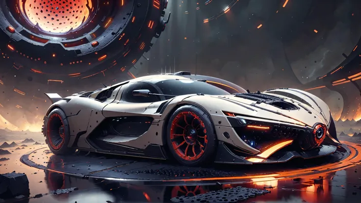 concept art breathtaking anime artwork a concept [hypercar : heavy tank :10],<lora:InfraBlackholeTechAISDXL:0.9>,inblackholetechAI,<lora:EnvyTrypophobiaXL01:0.9>, trypophobia, . anime style . award-winning . digital artwork