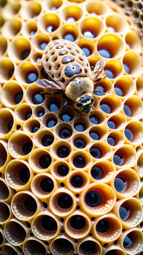 trypophobia,Estuary,(larva:1.4),<lora:EnvyTrypophobiaXL01:1>,bug,bees,