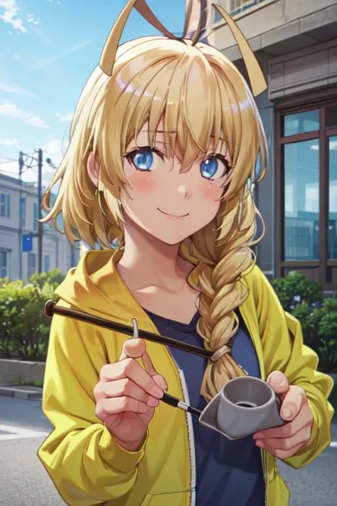 ((((((picture-perfect realistic overload)))))), (absurdres), 1boy, solo, <lora:hasuta-nyaruko-15:1>, hasuta, hoodie, blush, smile, looking at viewer