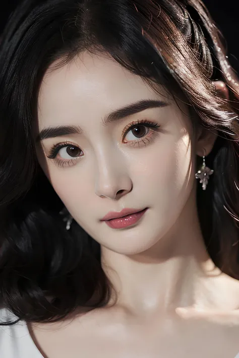 floral print, (night cityscape background:1.5), (1girl:1.6), long hair, ulzzang-6500v1.1, (orginal: 1.2), (realistic: 1.3), beautiful girl with beautiful details, extremely detailed eyes and face, eyes with beautiful details, absurd, incredibly absurd, huge file size, ultra detail, high resolution, ultra detailed, best quality, masterpiece, illustration, ultra detailed and beautiful, ultra detailed, CG, unity, 8k wallpaper, amazing, fine Detail, masterpiece, top quality, official art, extremely detailed CG unity 8k wallpaper, cinematic lighting, (perfect shiny skin:0.6), slim and smooth lines, (floating), diamond earrings, (upper body:1.5), (small breasts:1.2), (yangmi:1.5), <lora:yangmiv1:1>