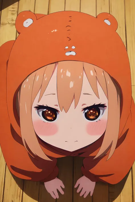 (masterpiece,ultra detailed,best quality:1.5), highres, absurdres, high quality, 8k, detailed background,
1girl, <lora:UmaruDoma_ChibiForm:0.8>, chibi, Umaru chan,
<lora:AllFoursFromAboveV1:0.8:POSE>, all fours, from above, looking up