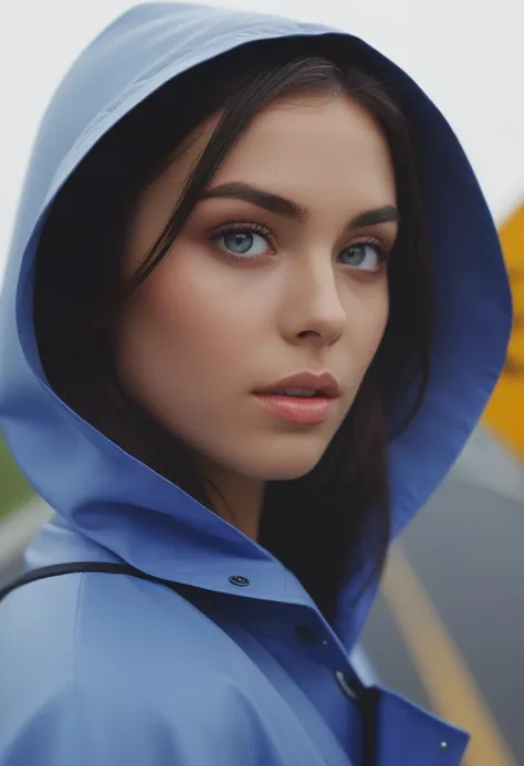 nsfw,add-detail,photo of beautiful (jcl3m3nts-120:0.99),a woman with perfect hair,wearing Road Sign Blue (raincoat:1.1),(plain background:1.1),modelshoot style,(extremely detailed CG unity 8k wallpaper),professional majestic photography,(Leica M6 Camera),24mm,exposure blend,hdr,faded,extremely intricate,High (Detail:1.1),Sharp focus,dramatic,soft cinematic light,(looking at viewer),(detailed pupils),4k textures,elegant,((((cinematic look)))),soothing tones,insane details,hyperdetailed,low contrast,<lora:add-detail-xl:2>,<lora:openjourneyLora:0.5>,<lora:JuggerCineXL2:0.6>,<lora:nsfw-xl-2.1:0.5>,